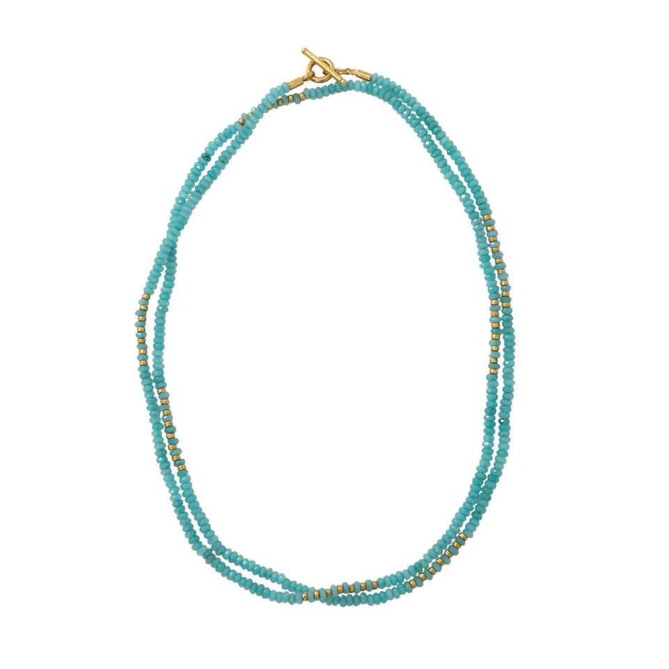 YOSSI HARARI-Tribe Apatite Wrap Necklace-YELLOW GOLD