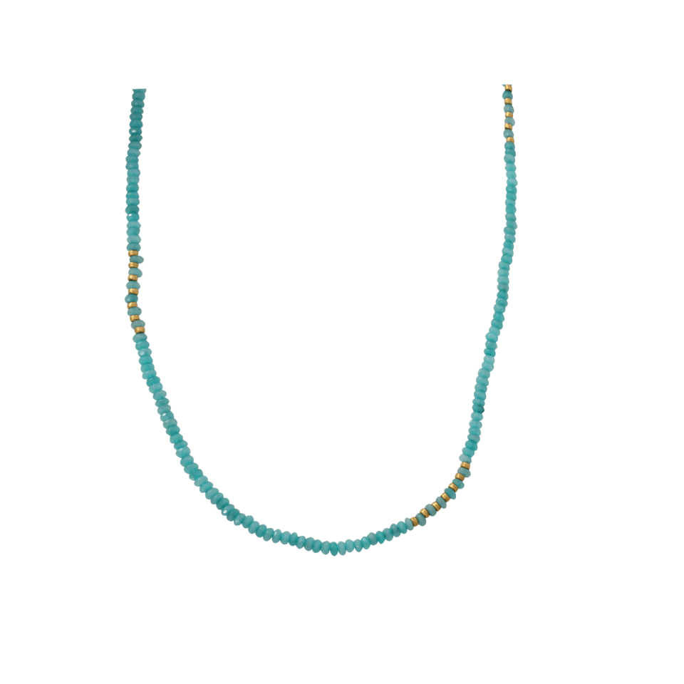 YOSSI HARARI-Tribe Apatite Wrap Necklace-YELLOW GOLD