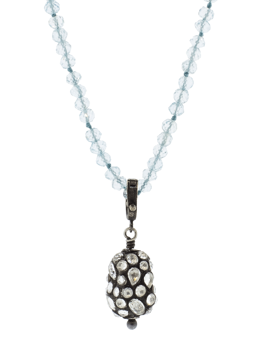 YOSSI HARARI-Small Helen White Sapphire Pendant-GILVER