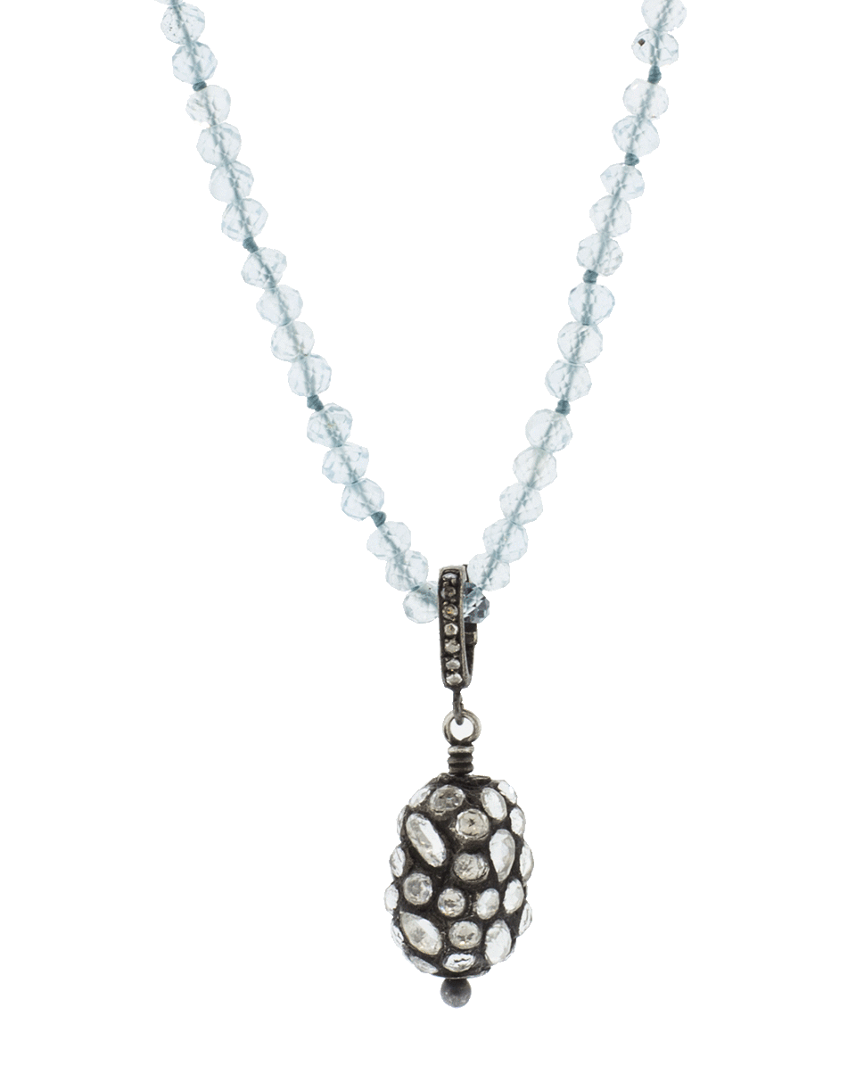 YOSSI HARARI-Small Helen White Sapphire Pendant-GILVER