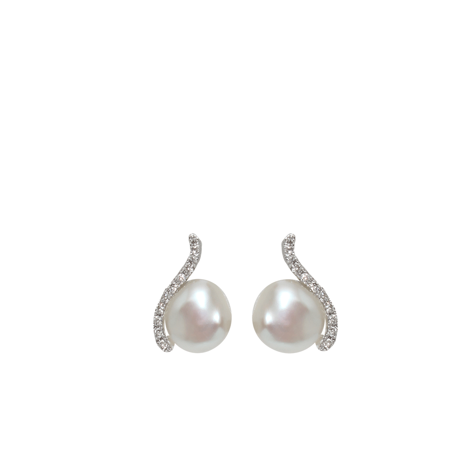YVEL-Keshi Pearl Stud Earrings-WHITE GOLD