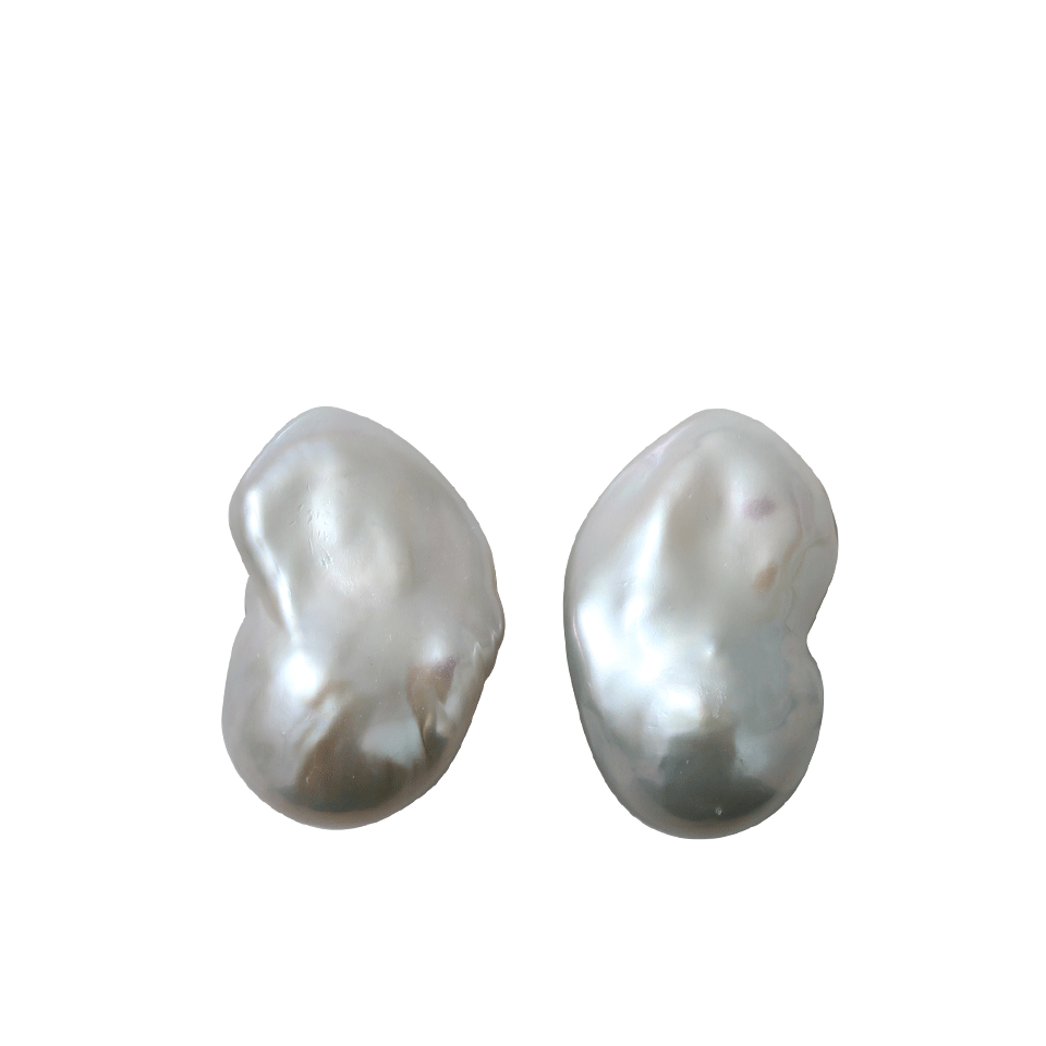 YVEL-Baroque Fresh Water Pearl Earrings-YELLOW GOLD