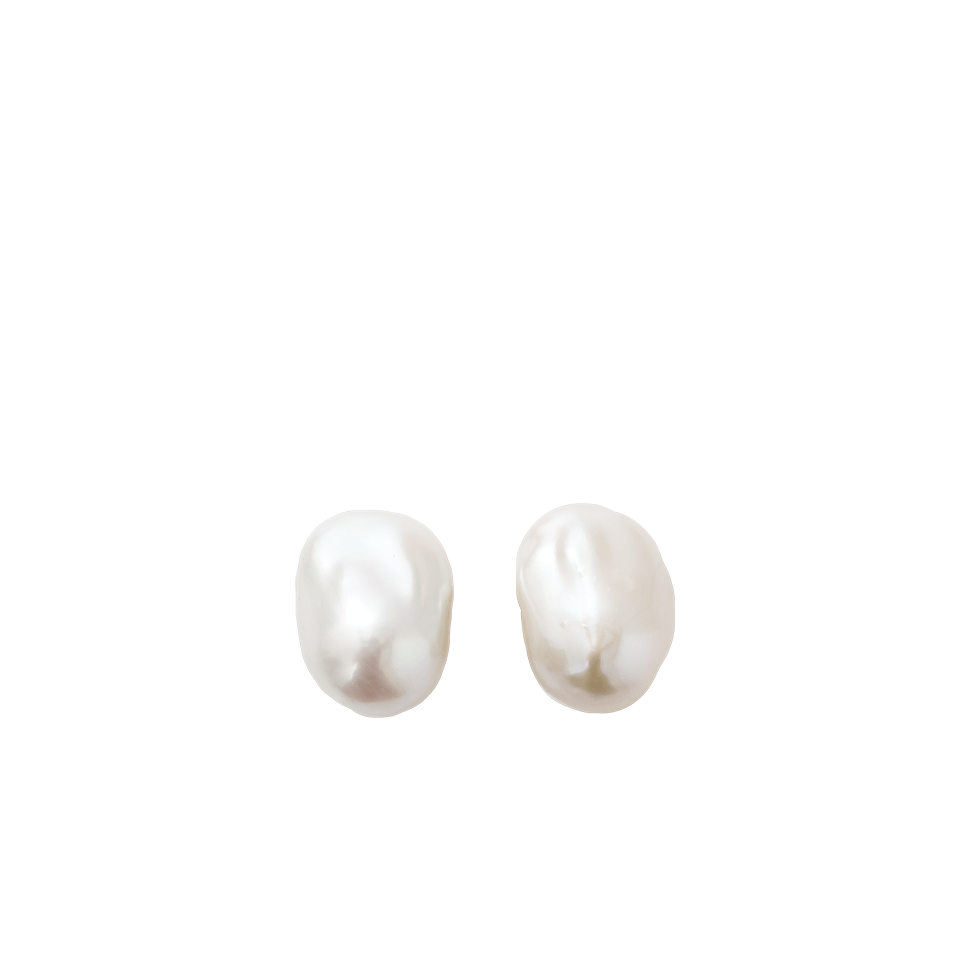 YVEL-Baroque Freshwater Pearl Earrings-YELLOW GOLD
