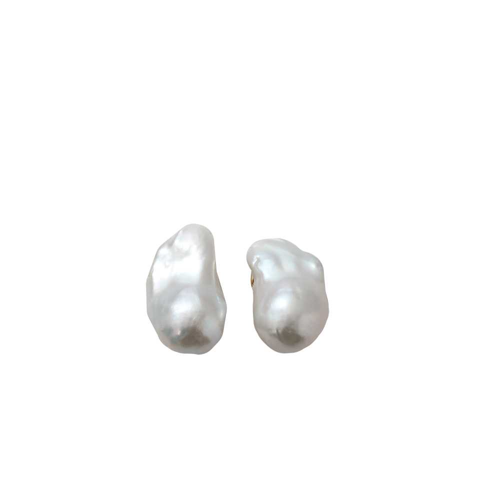 YVEL-Baroque Freshwater Pearl Earrings-YELLOW GOLD