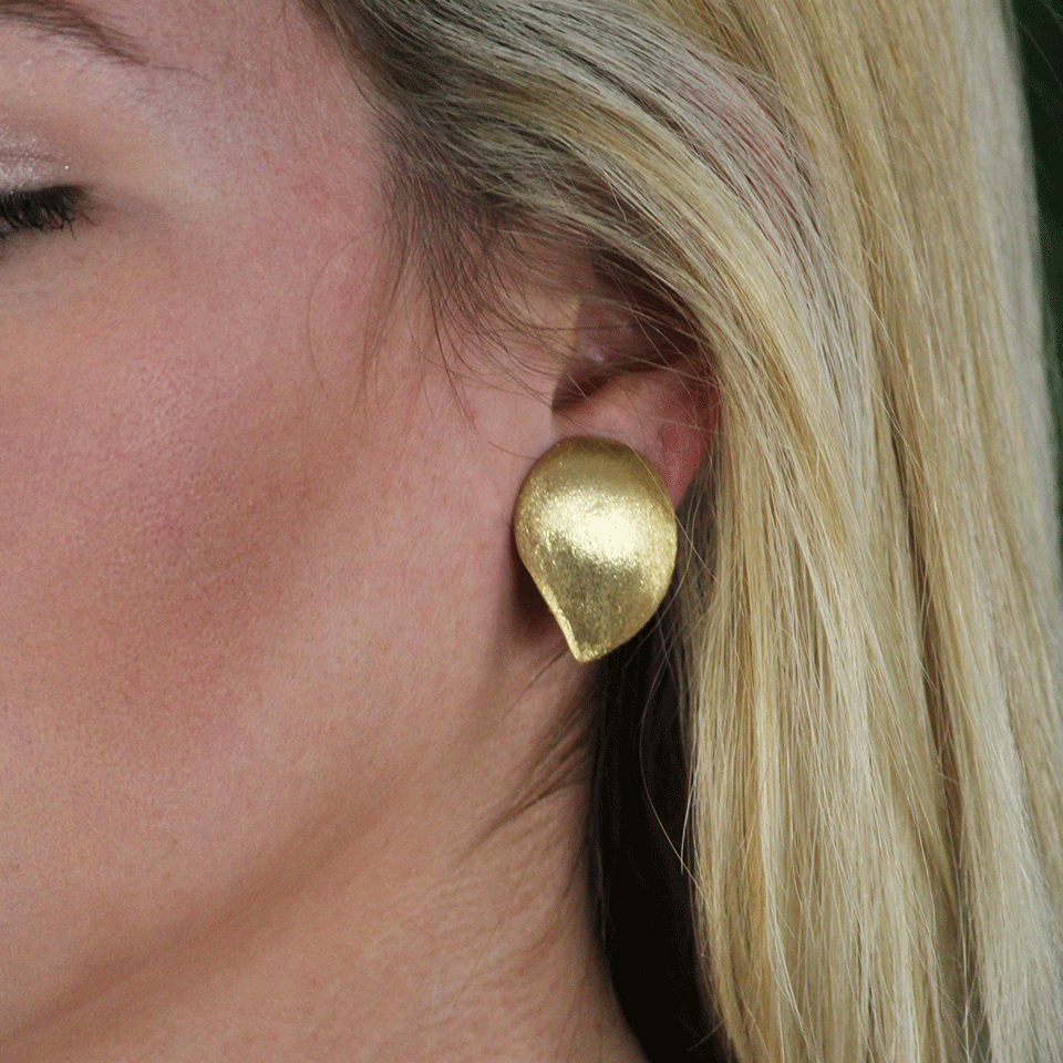 YVEL-Large Handmade 18K Yellow Gold Earrings-YLW GOLD
