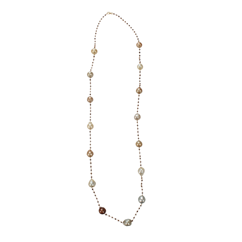 YVEL-Multi Color South Sea Pearl Necklace-YELLOW GOLD