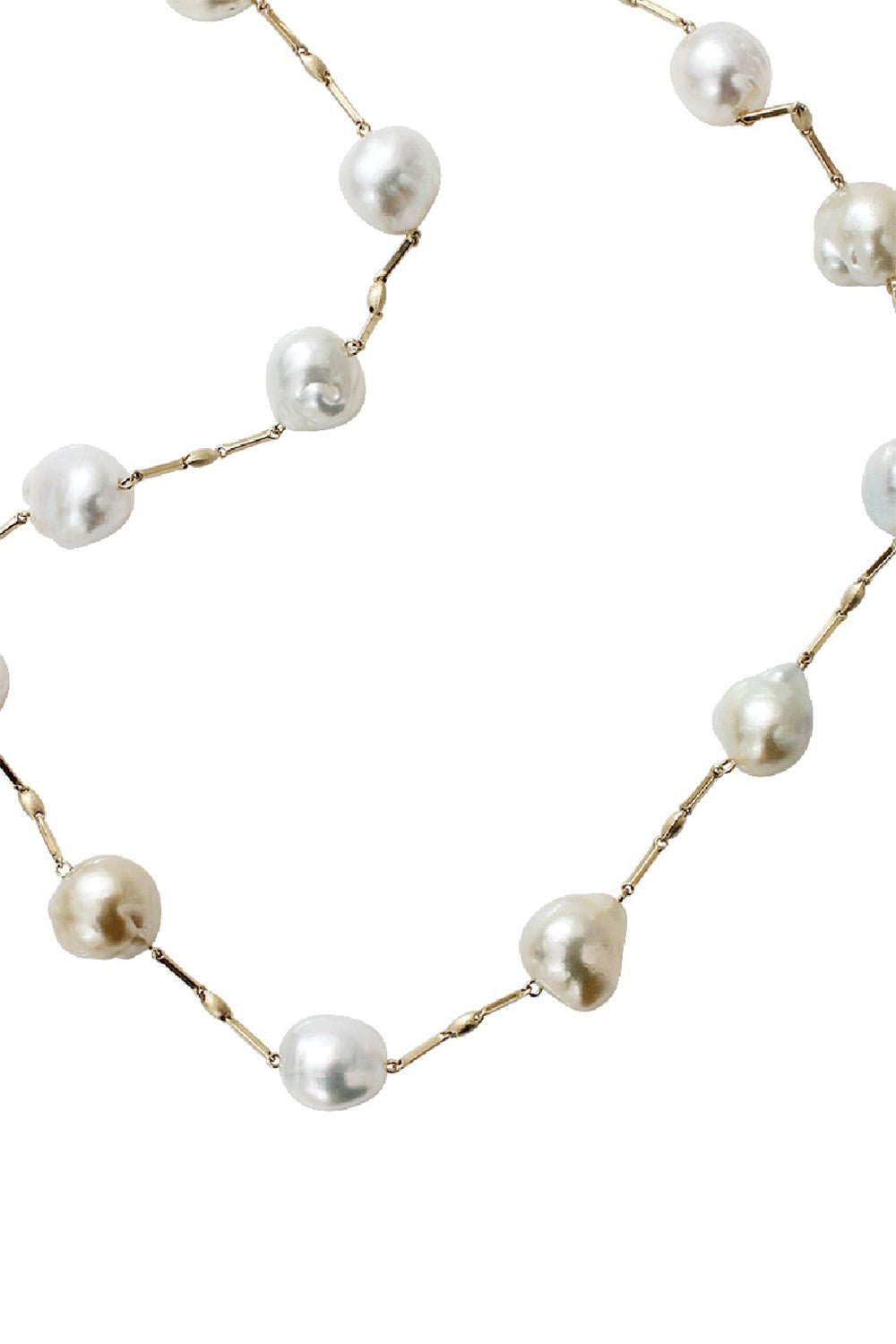 YVEL-South Sea Pearl Station Necklace-YELLOW GOLD