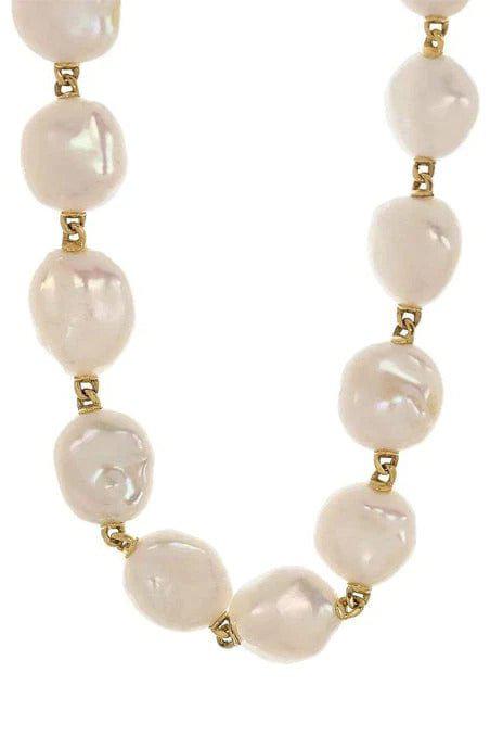 YVEL-Keshi Pearl Necklace-YLW GOLD