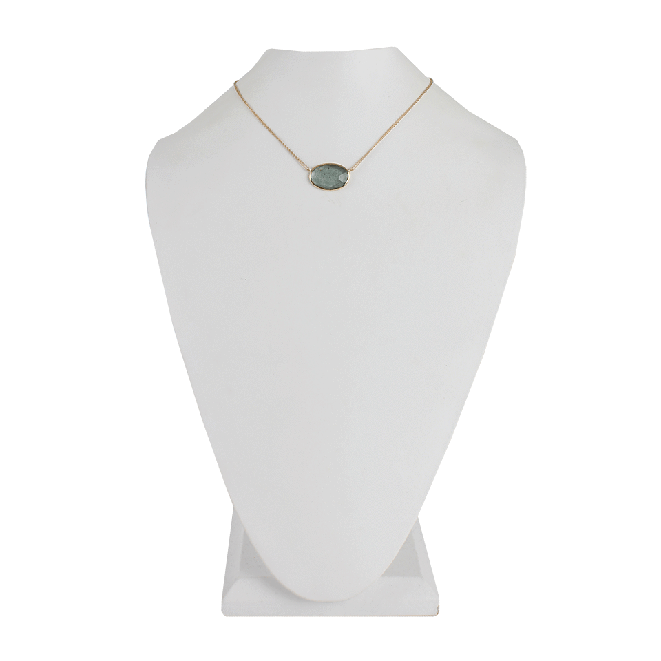 YVEL-Natural Aquamarine Necklace-YLW GOLD