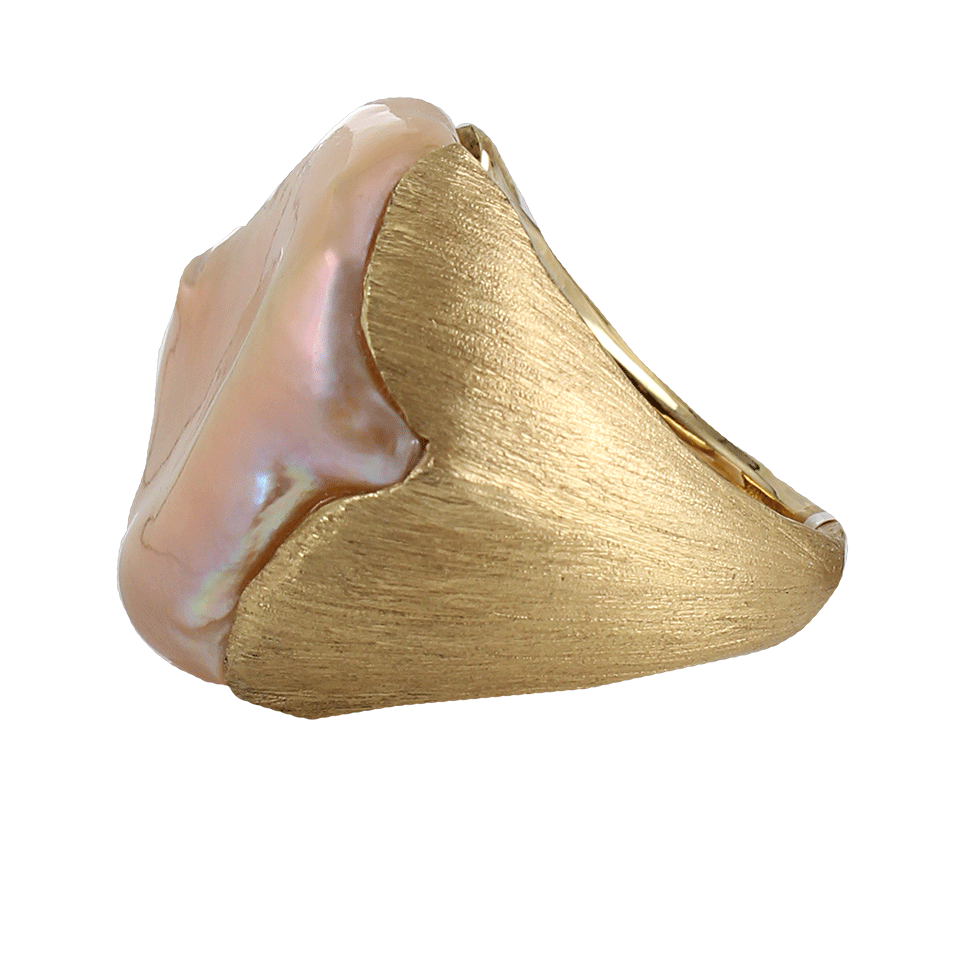 YVEL-Multi-Color Baroque Fresh Water Pearl Ring-YELLOW GOLD