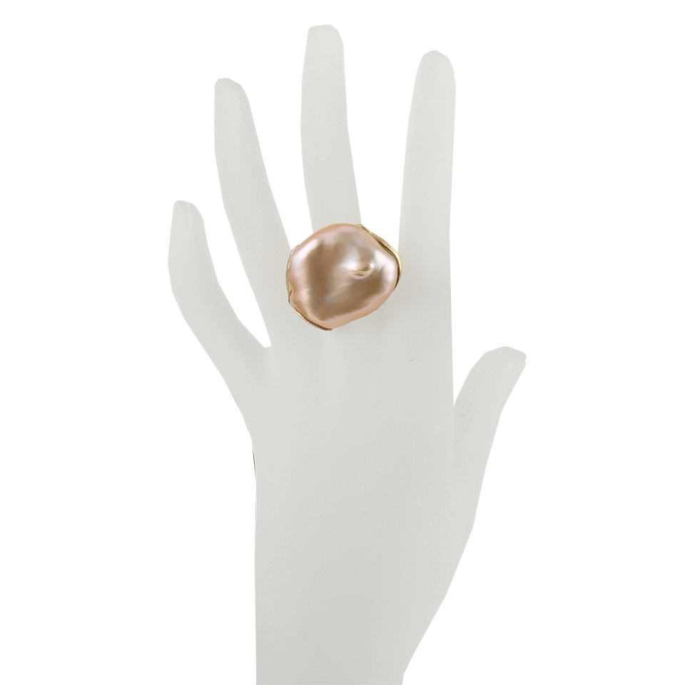 YVEL-Multi-Color Baroque Fresh Water Pearl Ring-YELLOW GOLD
