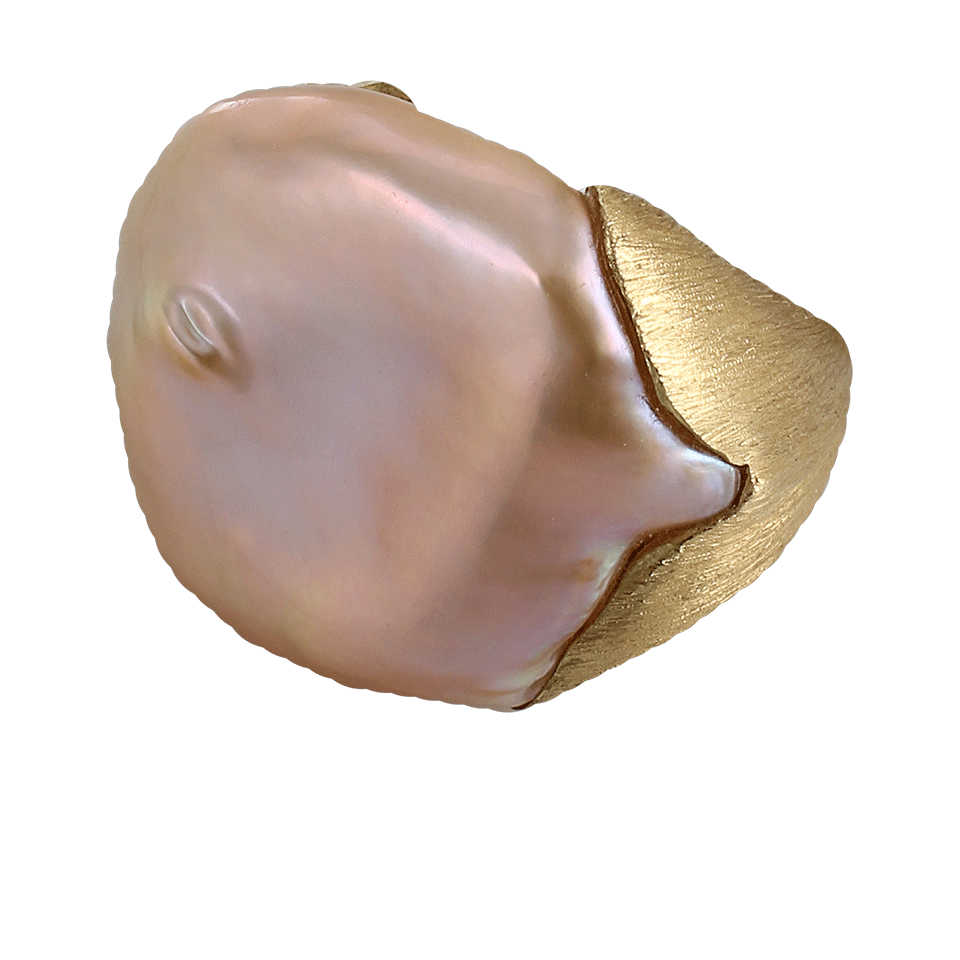YVEL-Multi-Color Baroque Fresh Water Pearl Ring-YELLOW GOLD
