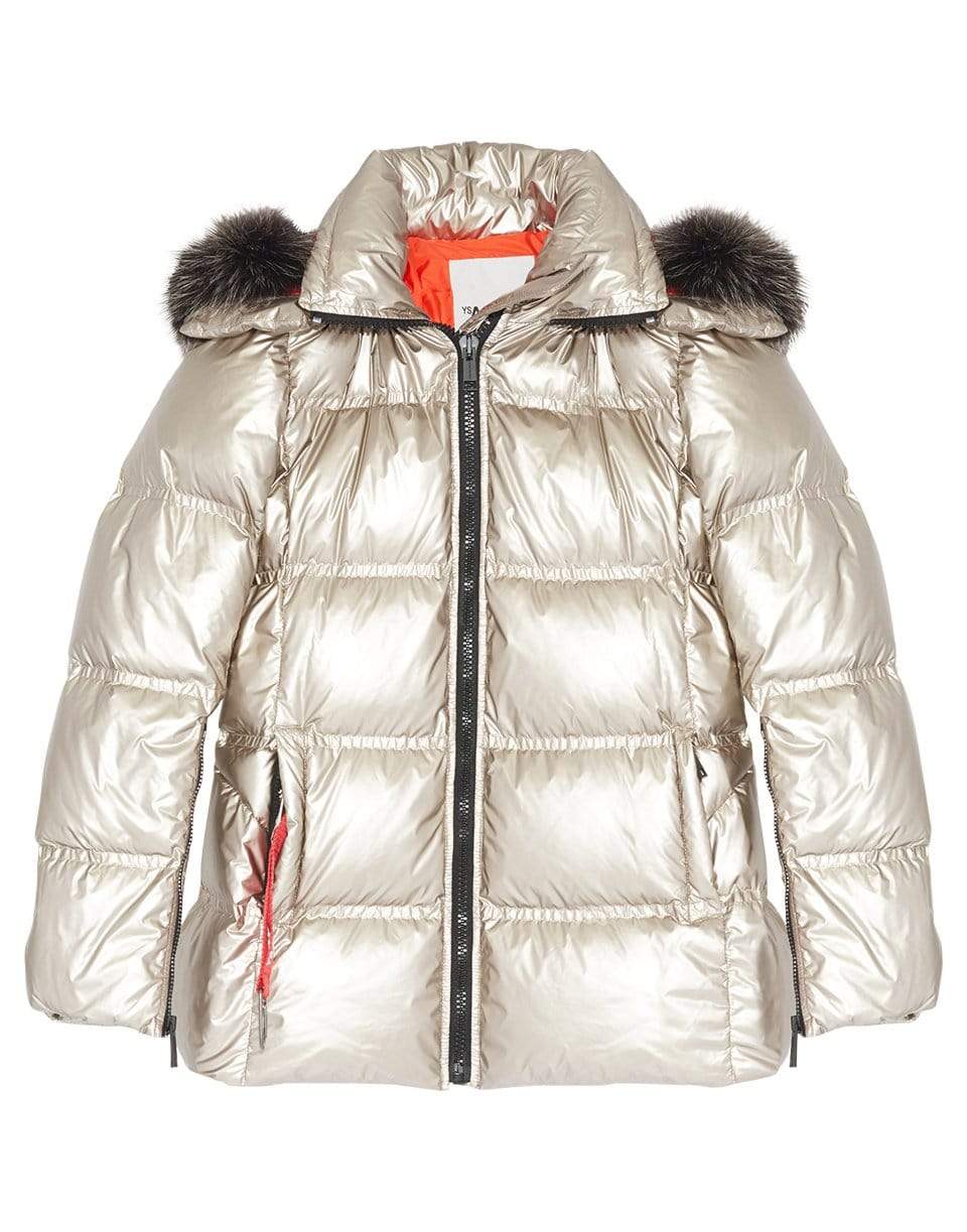 YVES SALOMON-Fox Trim Reversible Jacket-