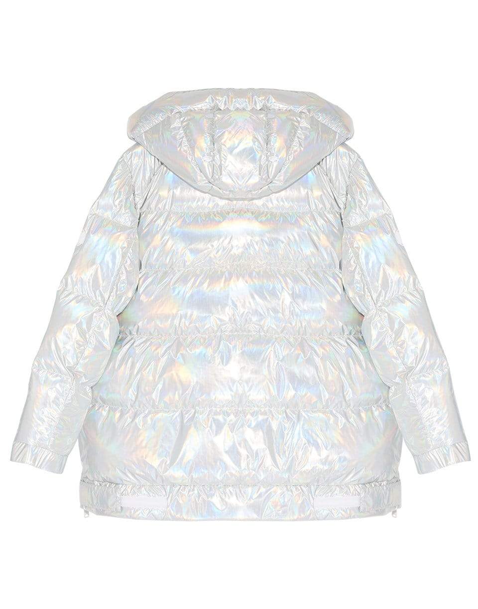 YVES SALOMON-Front Zip Holographic Jacket-