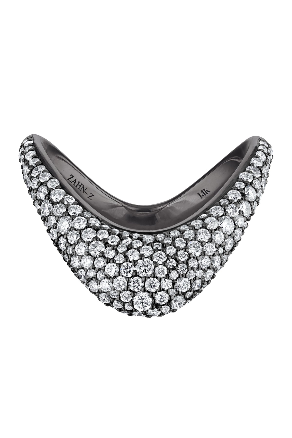  Diamond Blackened Pave Ring-PLATINUM-6.5-JEWELRYFINE JEWELRING-ZAHN-Z 