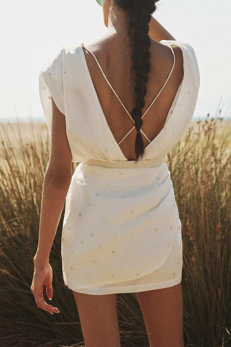 ZEYNEP ARCAY-Star Mini Silk Dress-