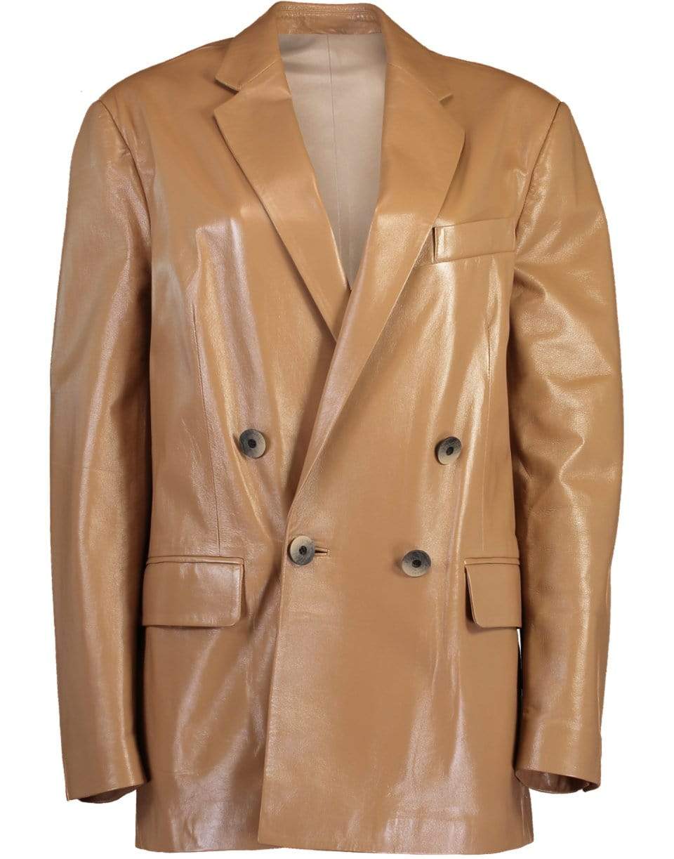 ZEYNEP ARCAY-Biscuit Gem Leather Jacket-