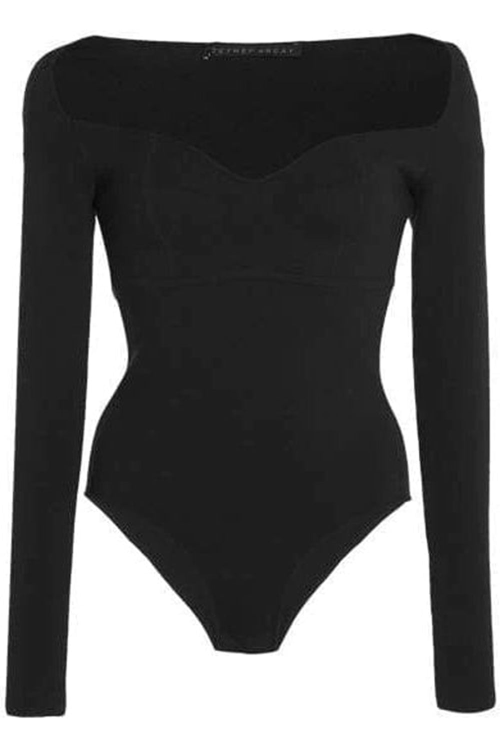 ZEYNEP ARCAY-Black Princess Knit Bodysuit-