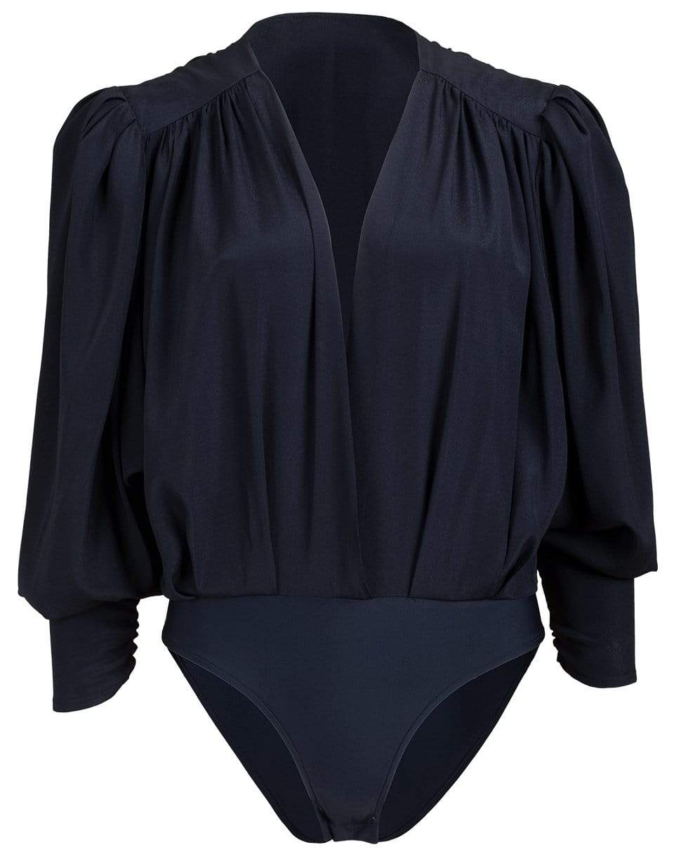 ZEYNEP ARCAY-Envelope Silk Bodysuit-BLACK