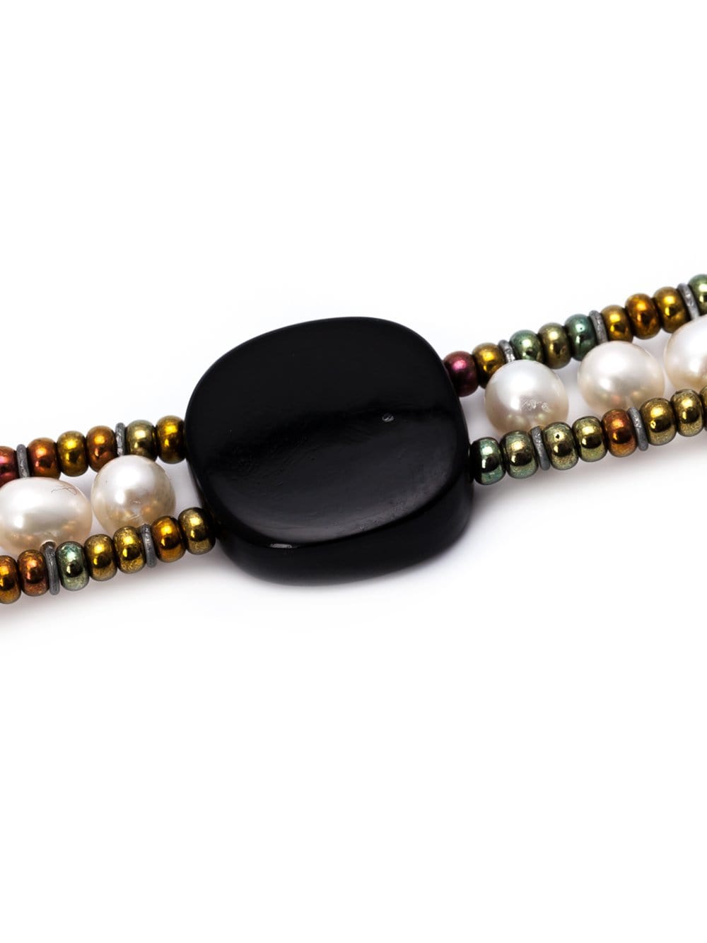 ZIIO-Polis Mini Multi-Beaded Pearl Bracelet-BLACK