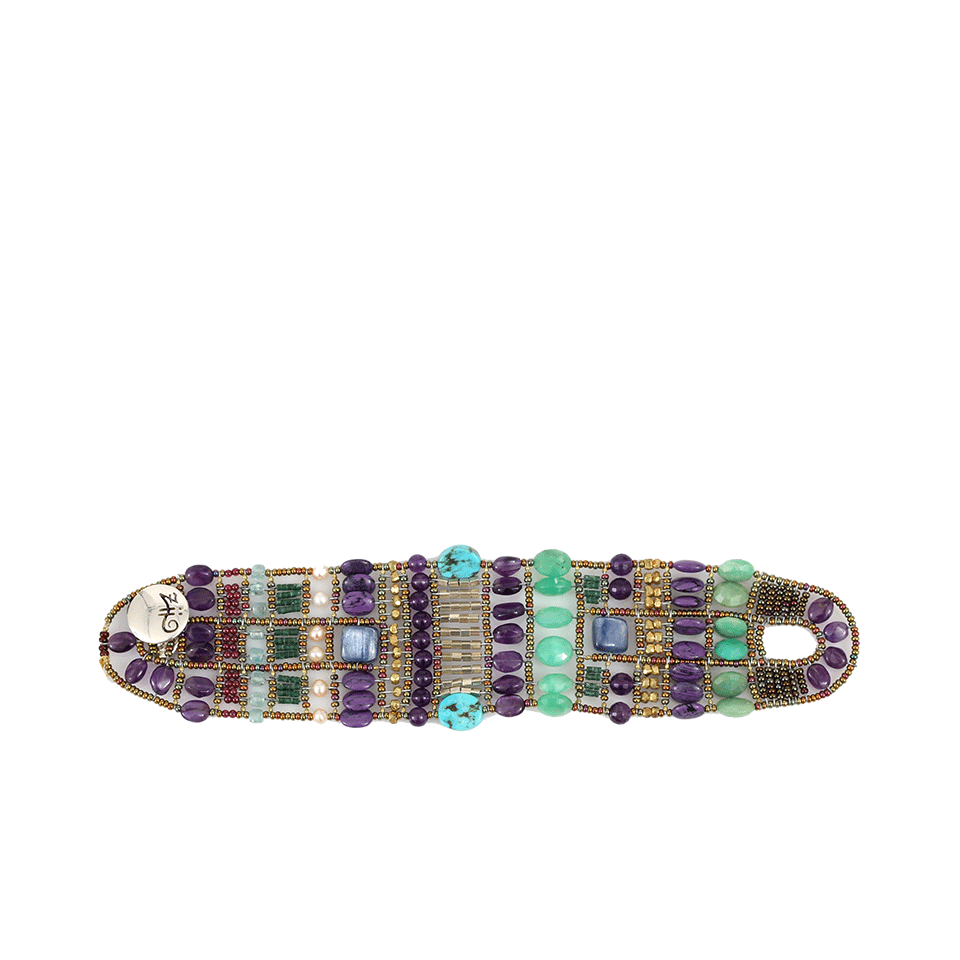 ZIIO-Erio Thin Viola Beaded Bracelet-VIOLET
