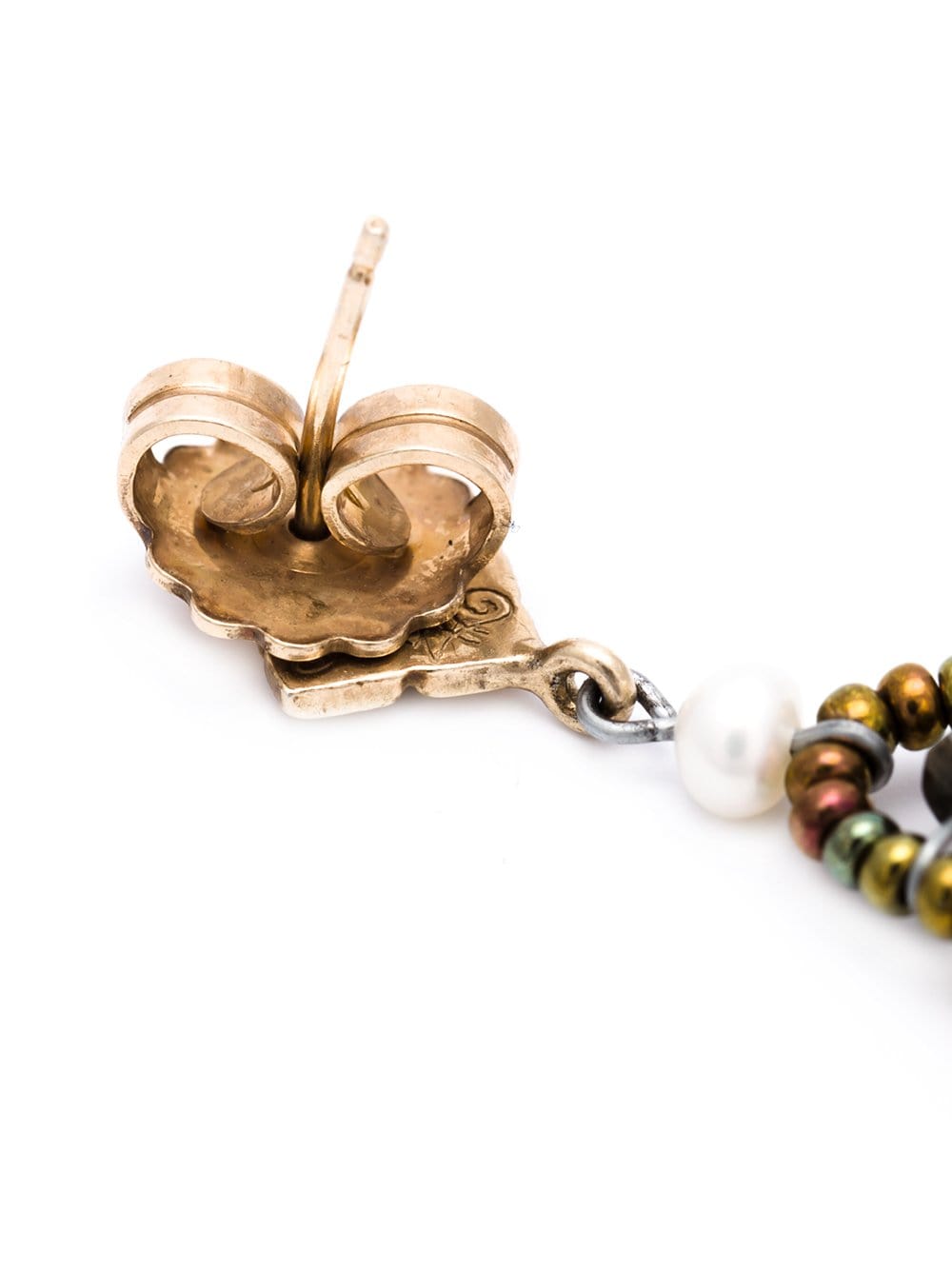ZIIO-Incas Small Murano Bead Earrings-ORANGE