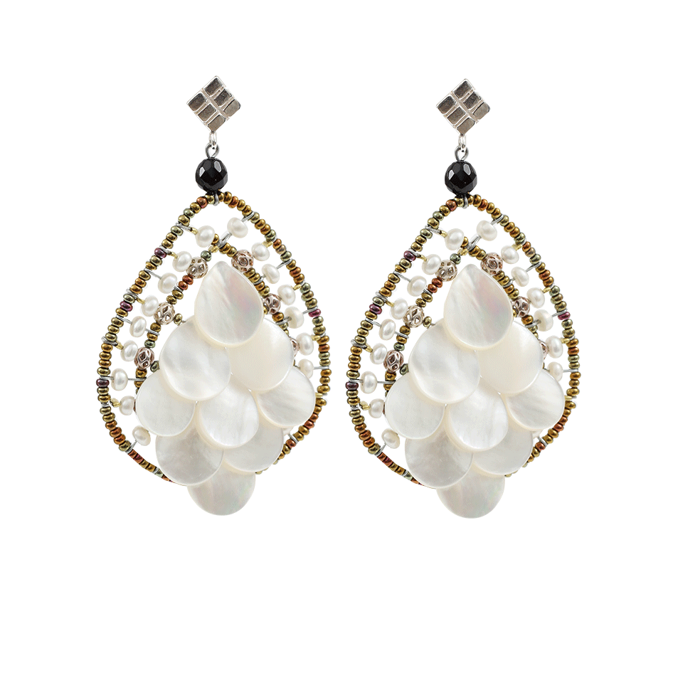 ZIIO-Mermaid Water Pearl Earrings-WHITE