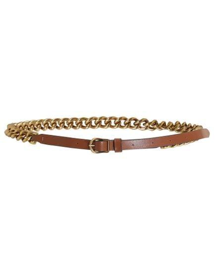 ZIMMERMANN-Cognac Chain Leather Belt-