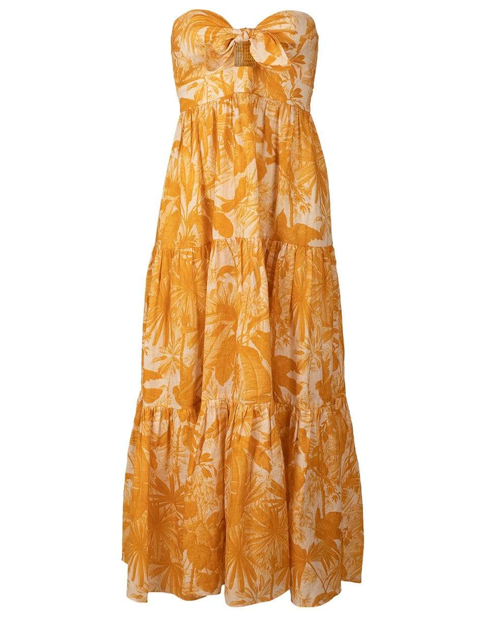 ZIMMERMANN-Amber Palm Mae Tie Front Dress-