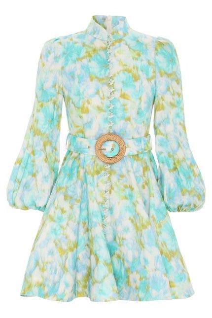 ZIMMERMANN-High Tide Button Mini Dress-