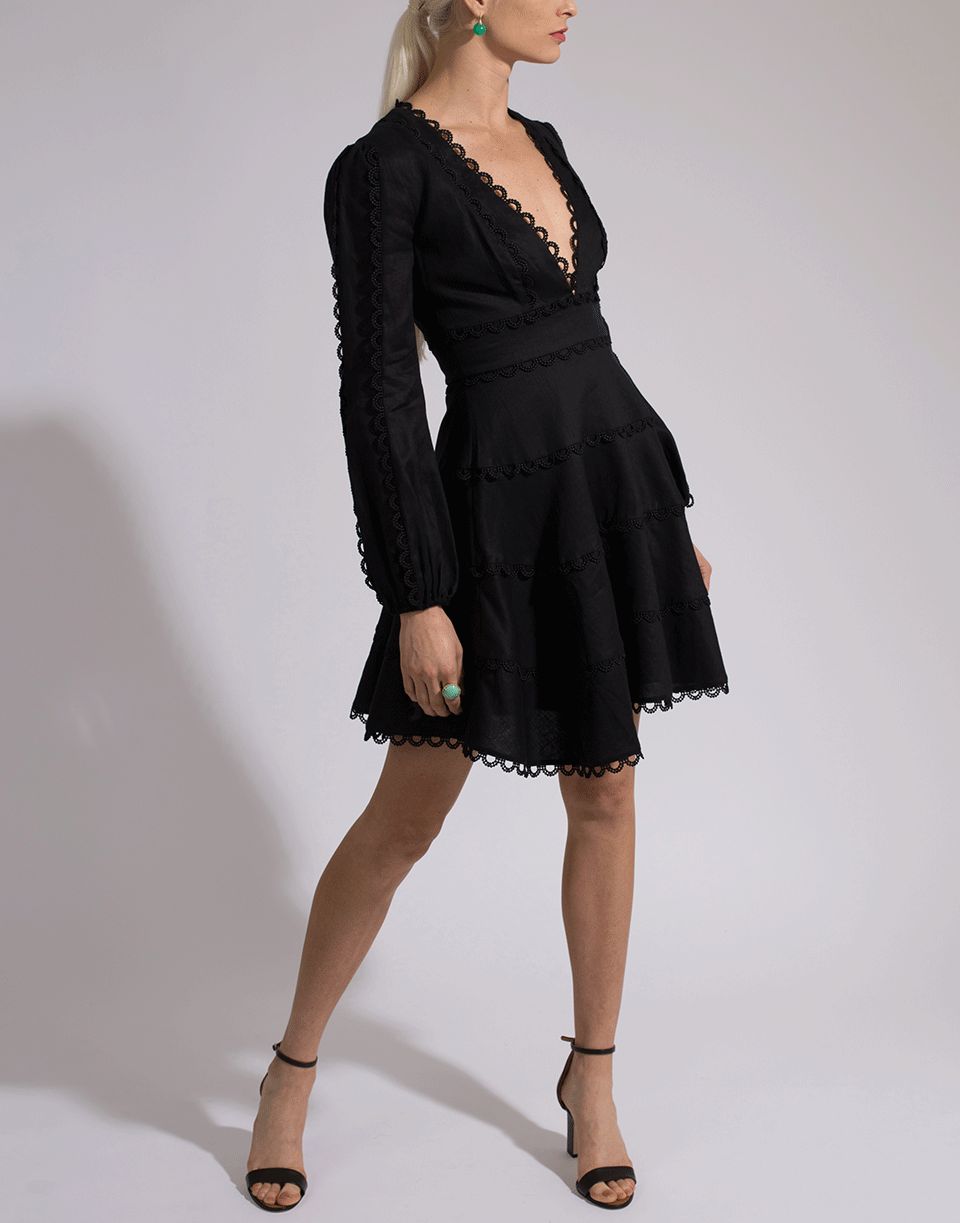 ZIMMERMANN-Heathers Flounce Short Dress-