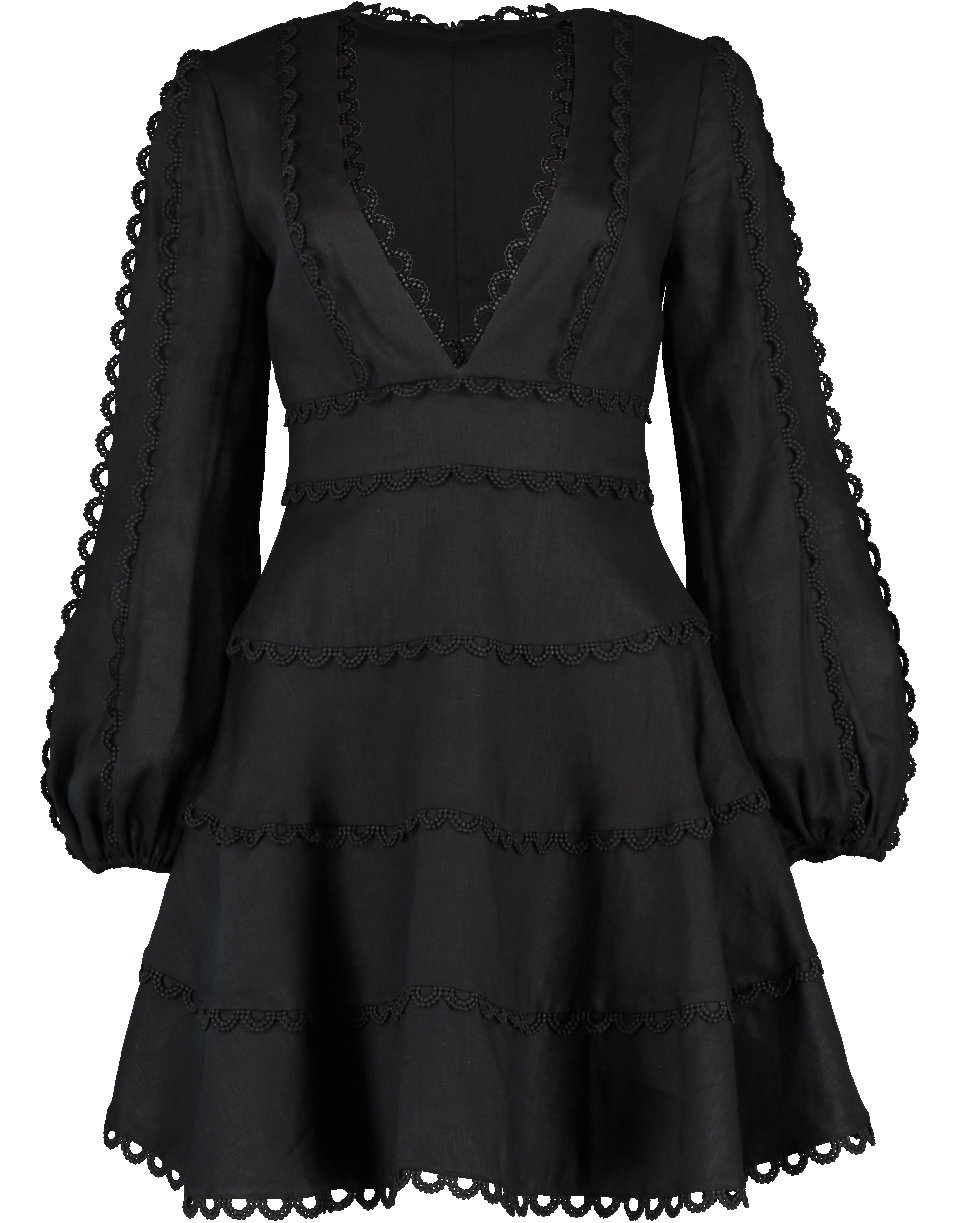 ZIMMERMANN-Heathers Flounce Short Dress-