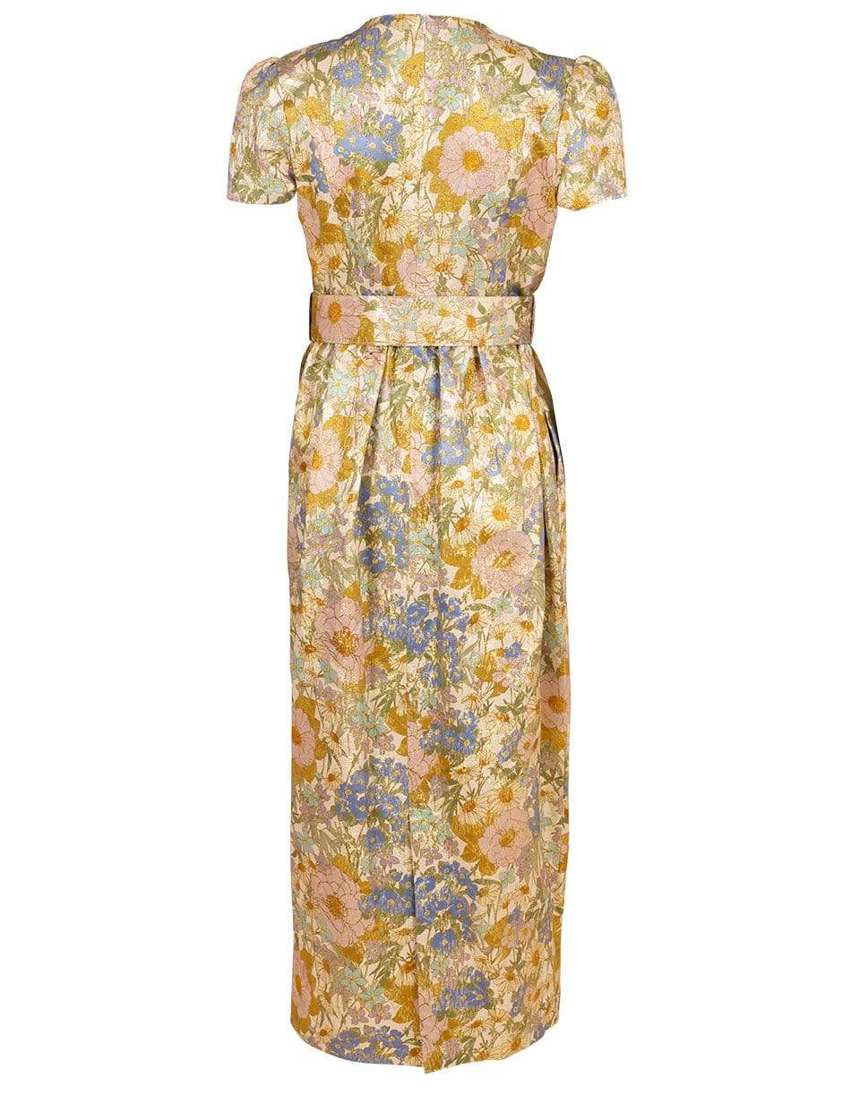 ZIMMERMANN-Super Eight Brocade Floral Midi Dress-