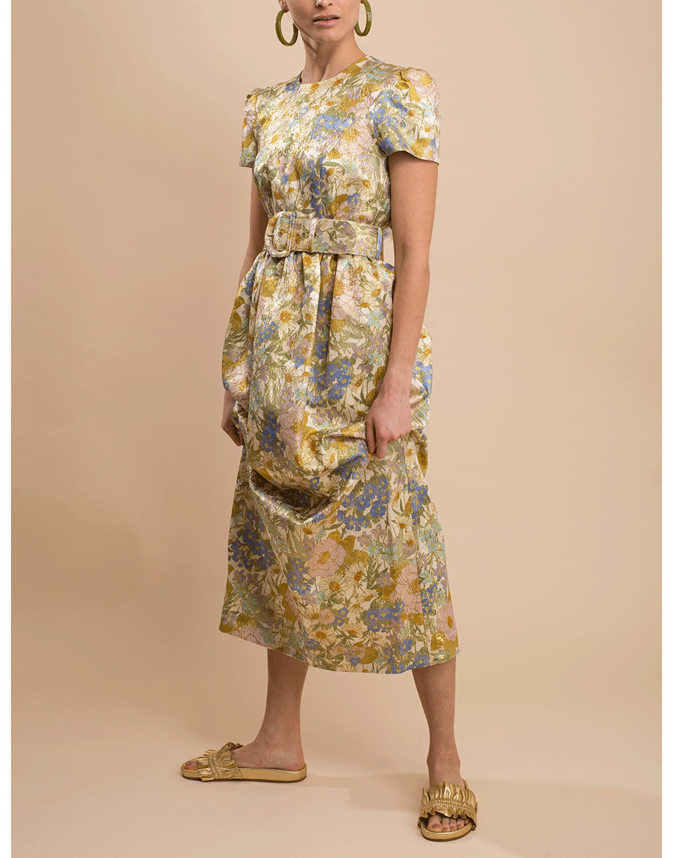 ZIMMERMANN-Super Eight Brocade Floral Midi Dress-