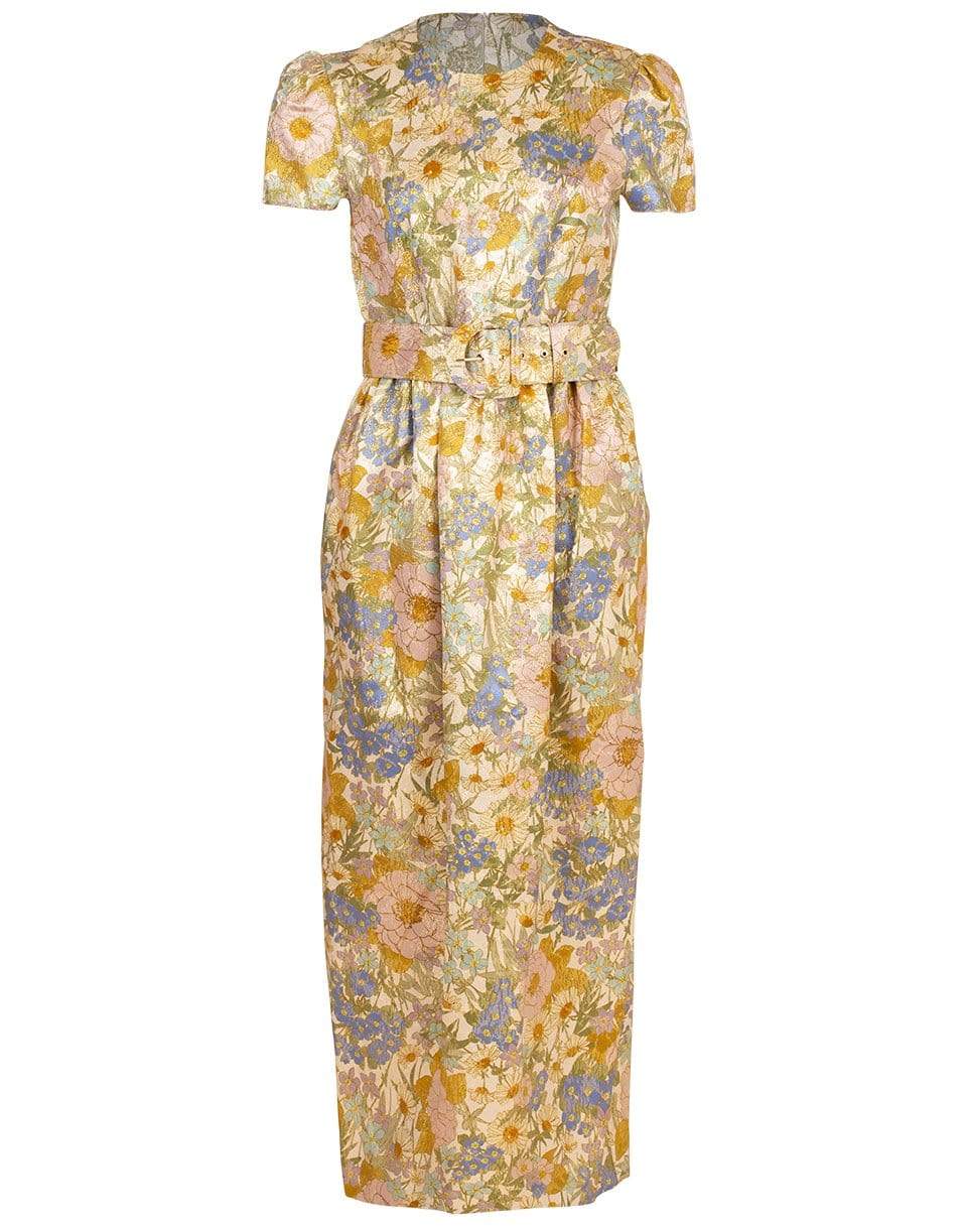 ZIMMERMANN-Super Eight Brocade Floral Midi Dress-