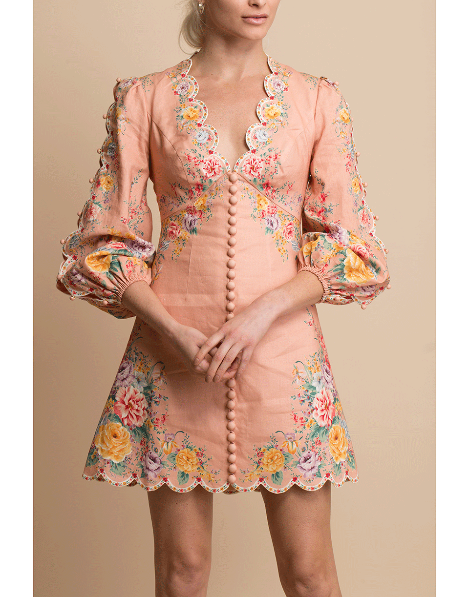 ZIMMERMANN-Zinnia Scalloped Mini Dress-