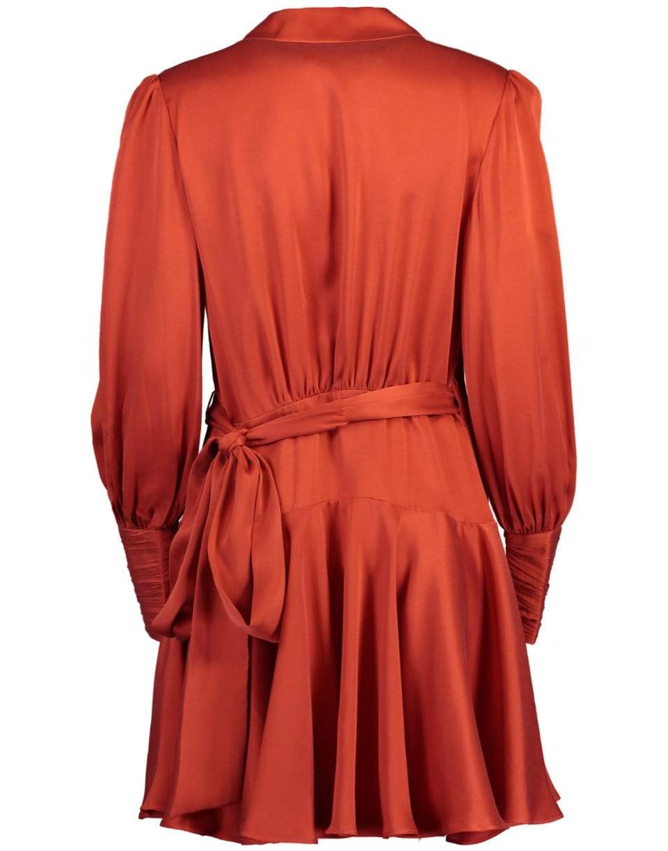 ZIMMERMANN-Silk Wrap Mini Dress-