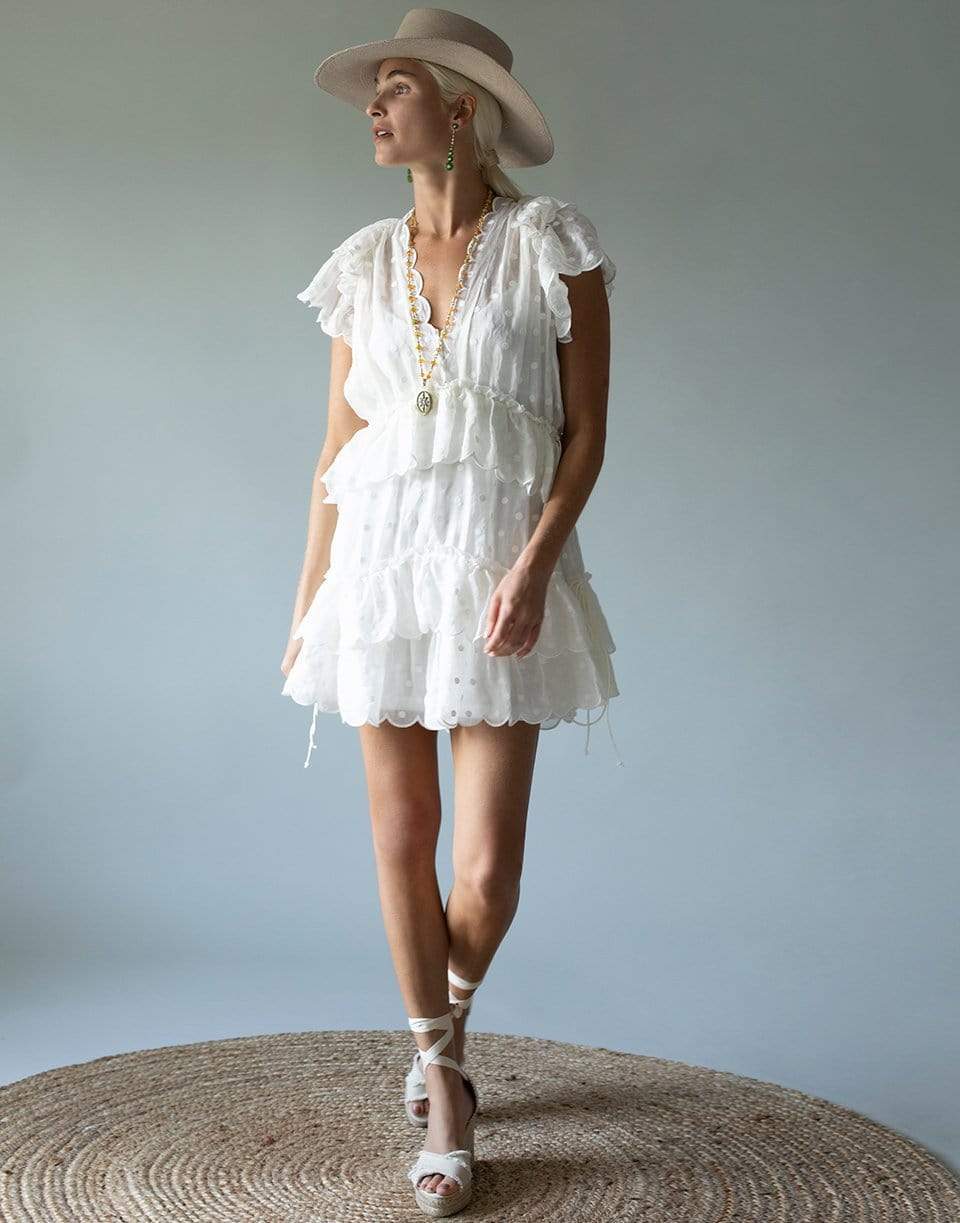 ZIMMERMANN-Ivory Mae Dot Mini Dress-