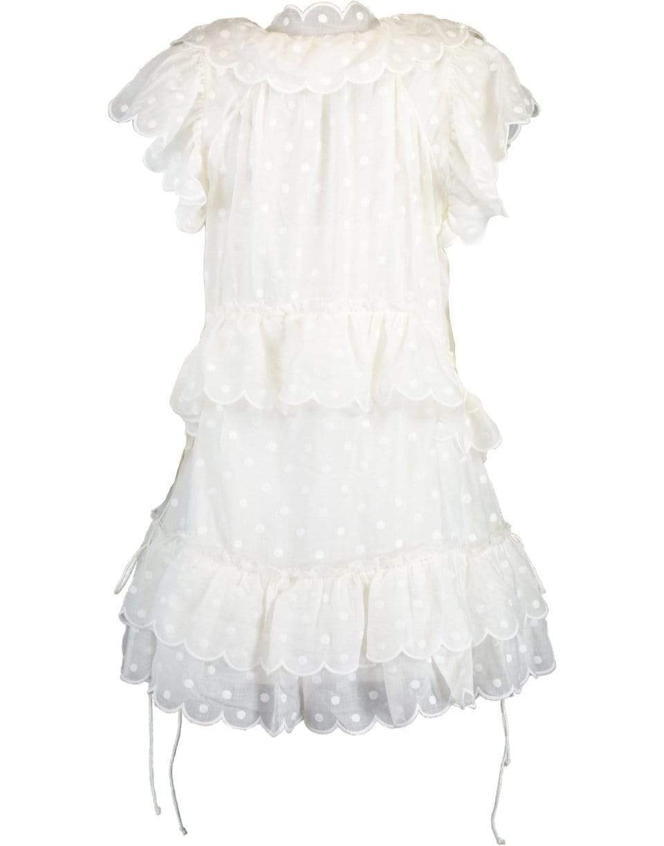 ZIMMERMANN-Ivory Mae Dot Mini Dress-