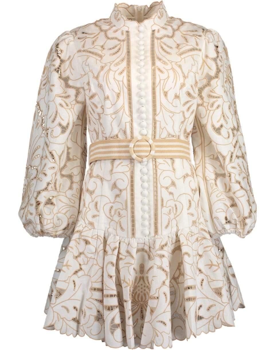 ZIMMERMANN-Edie Button Down Short Dress-