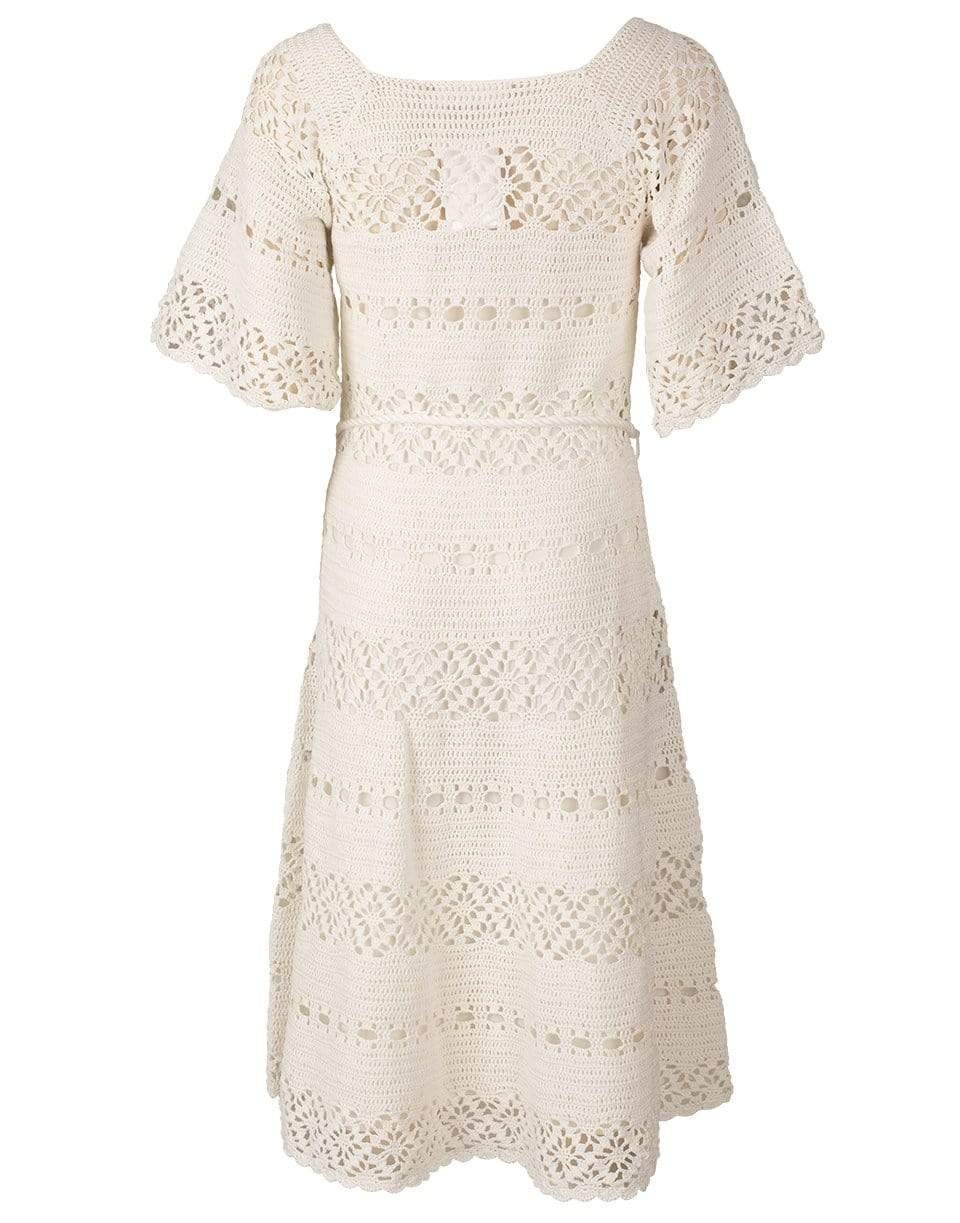 ZIMMERMANN-Ivory Cassia Crochet Dress-