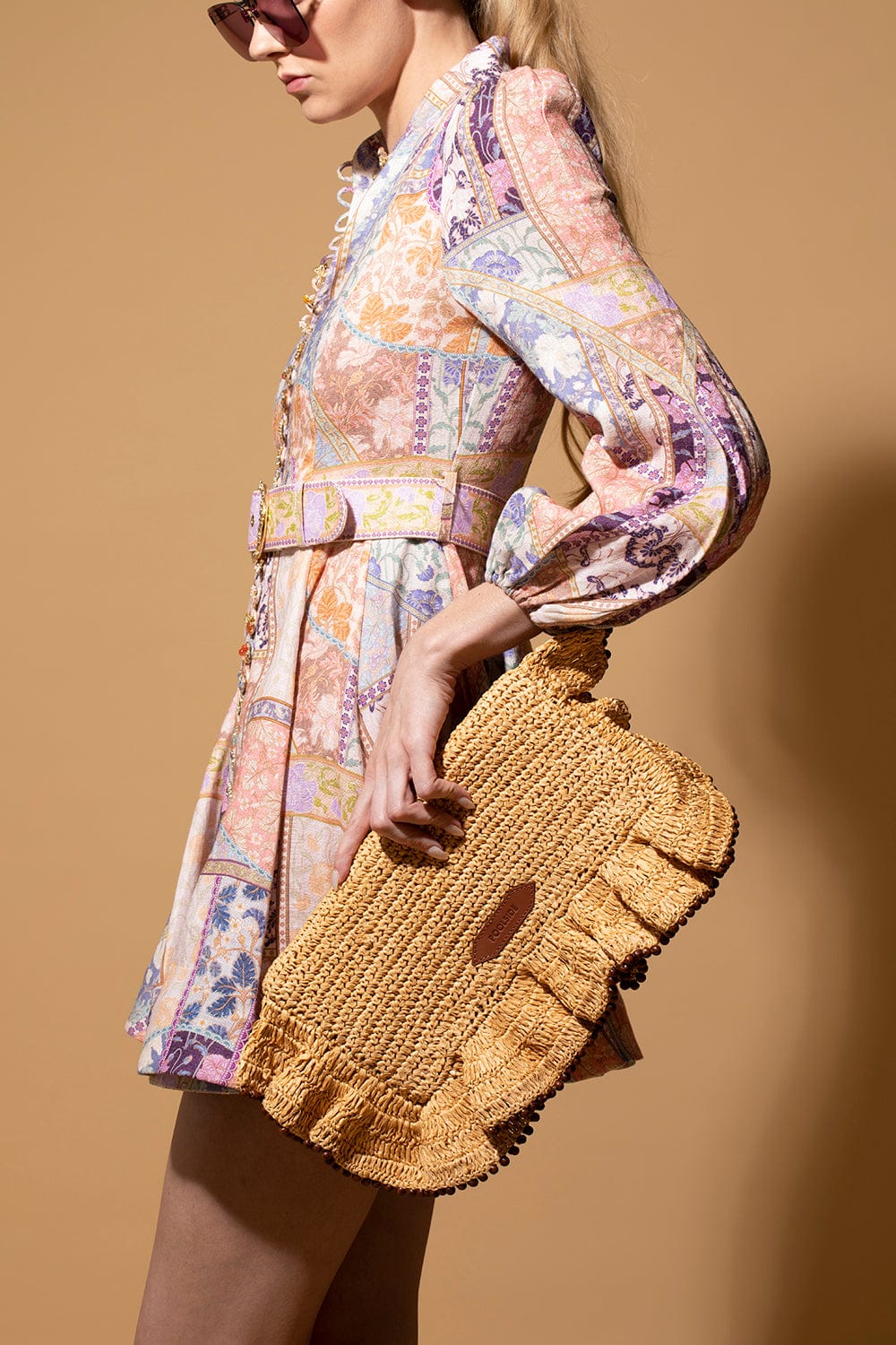 ZIMMERMANN-Kaleidoscope Buttoned Mini Dress-