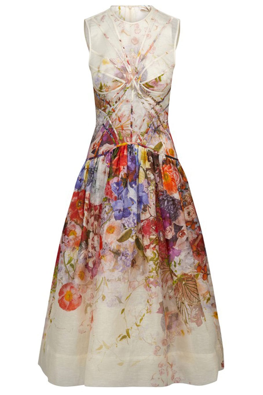 ZIMMERMANN-Prima Paneled Midi Dress-
