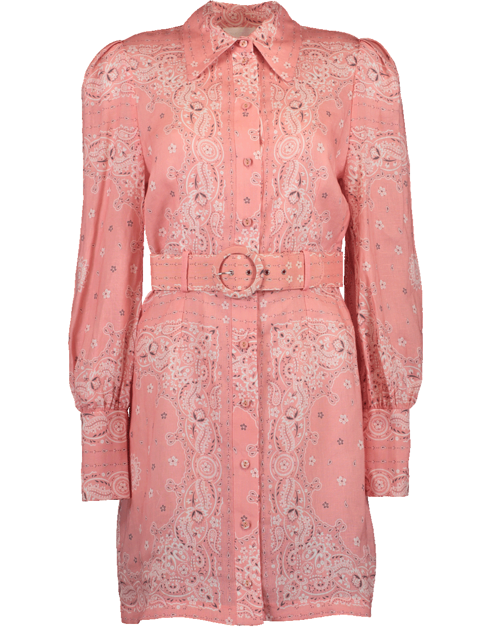 ZIMMERMANN-Heathers Bandana Shirt Dress-