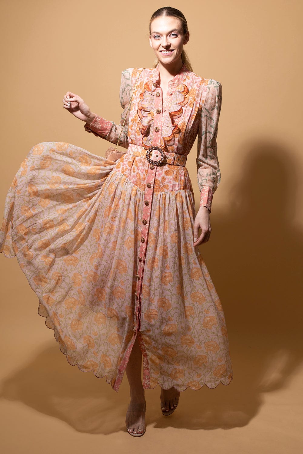 ZIMMERMANN-Kaleidoscope Scalloped Dress-