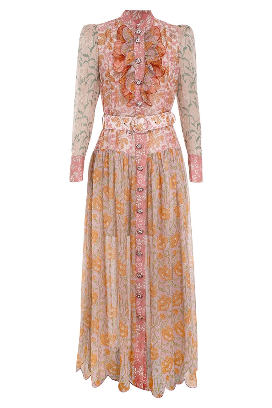 ZIMMERMANN-Kaleidoscope Scalloped Dress-