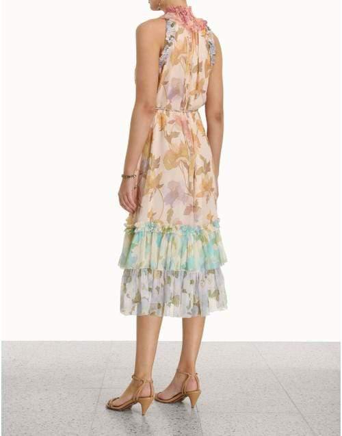  ZIMMERMANN-Tempo Frilled Midi Dress- 