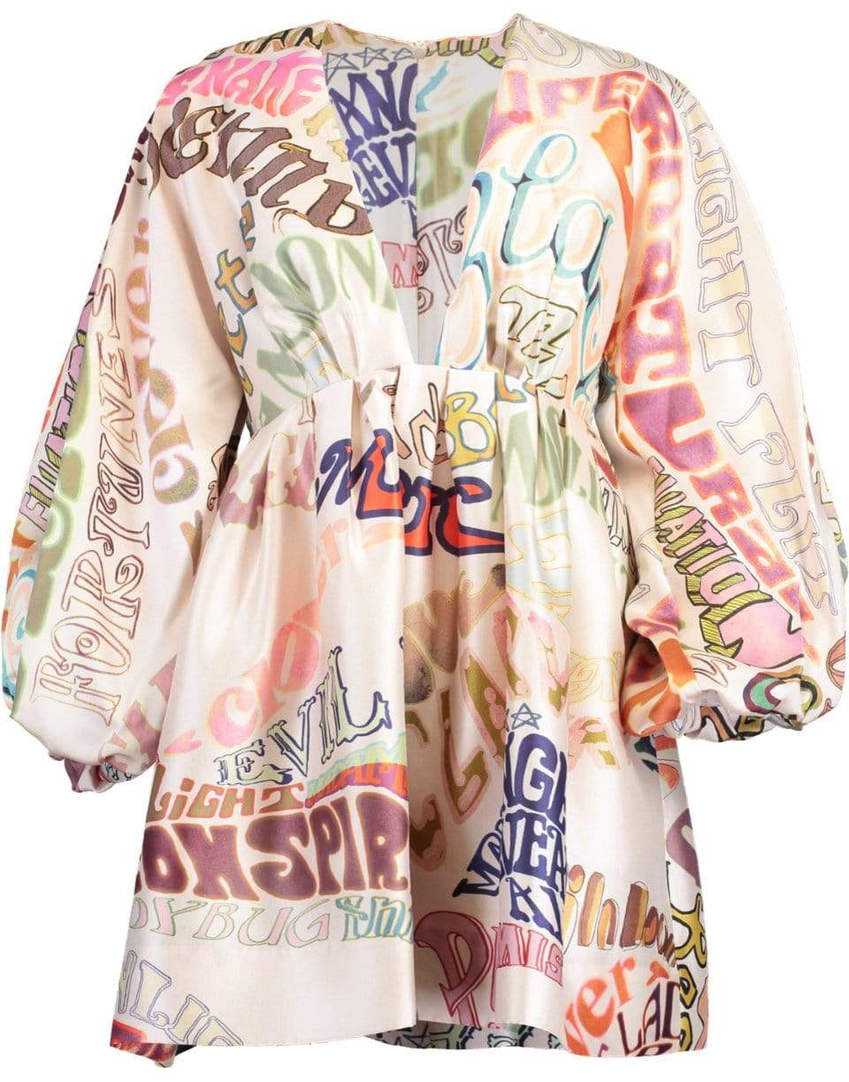 ZIMMERMANN-Ladybettle Word Mini Dress-WHITE