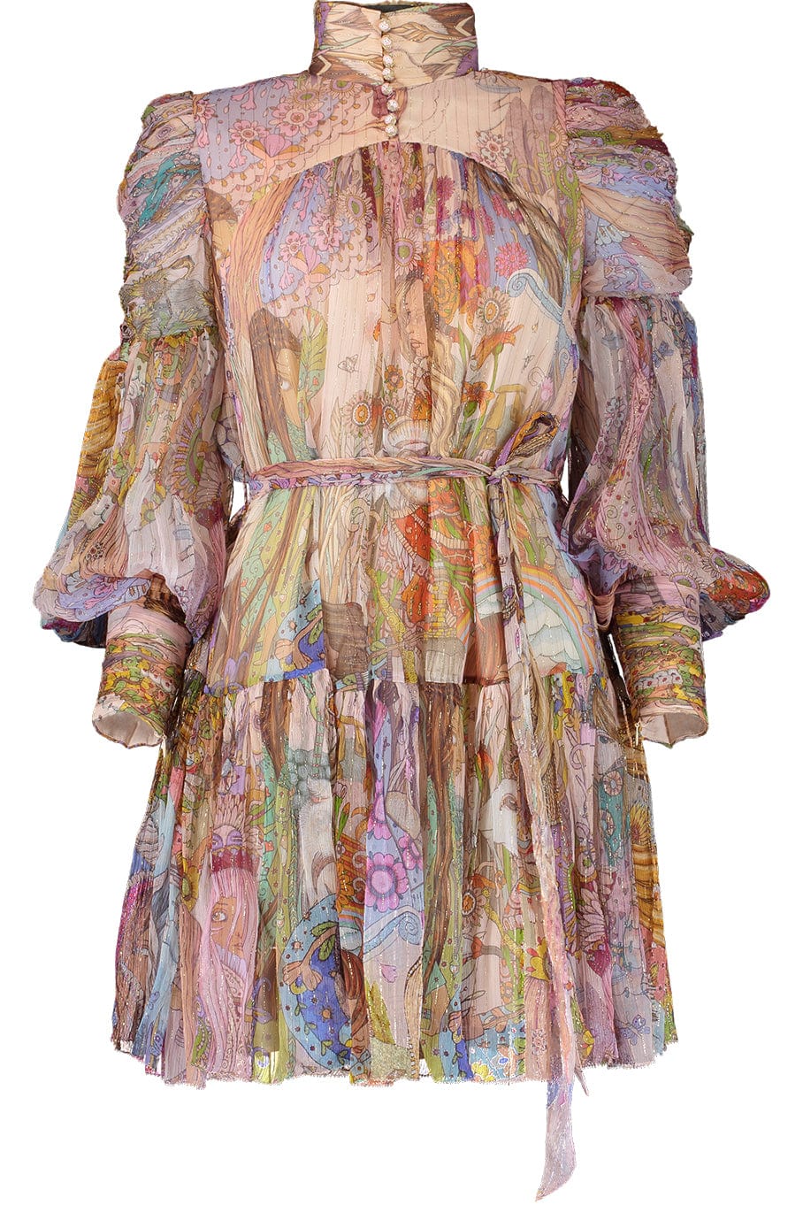 ZIMMERMANN-Kaleidoscope Lurex Mini Dress-