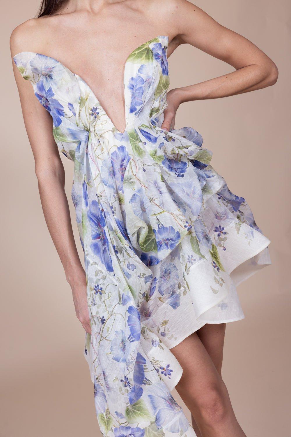 ZIMMERMANN-Natura Draped Mini Dress-